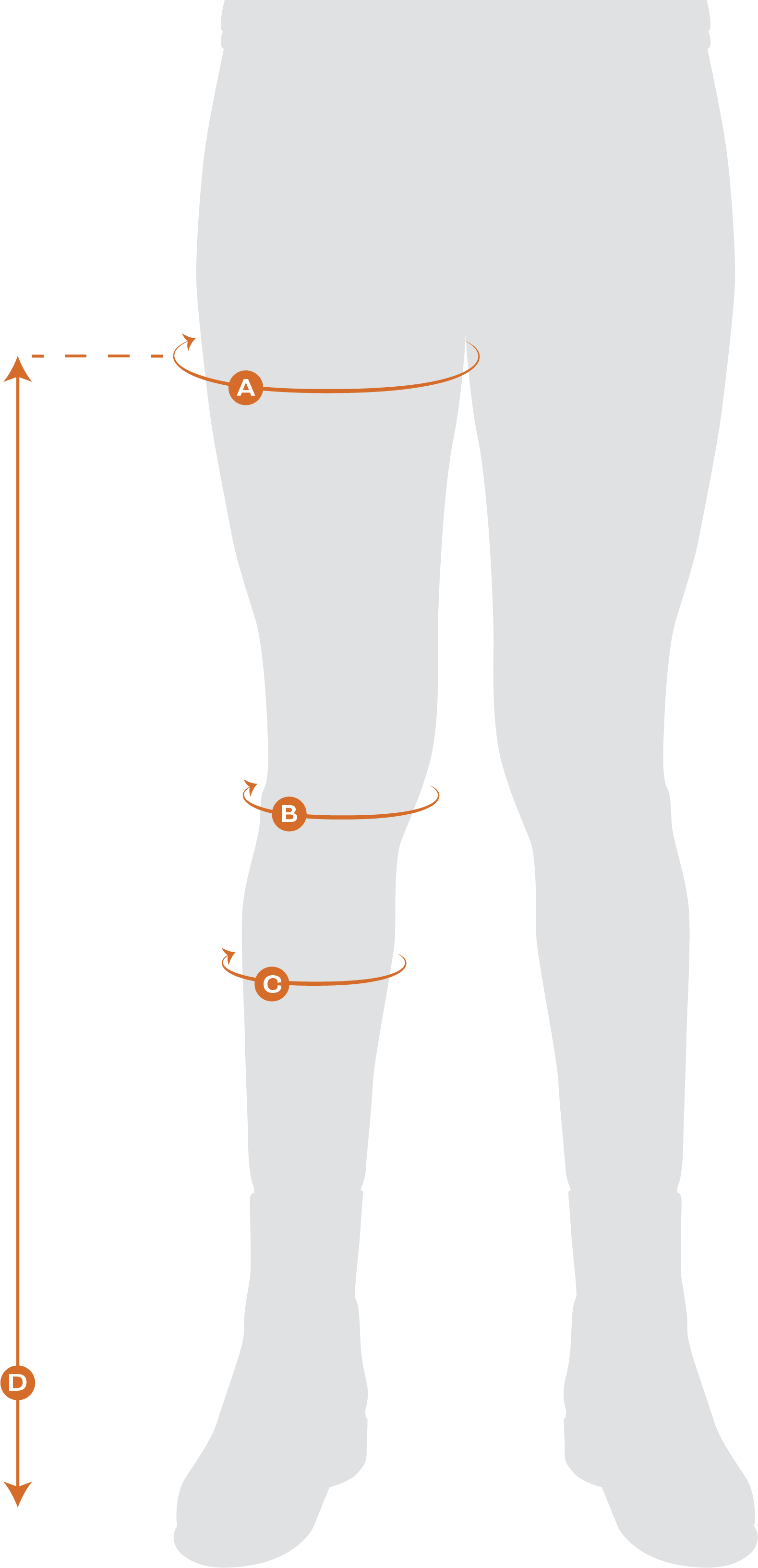 Mesure web long chaps standard